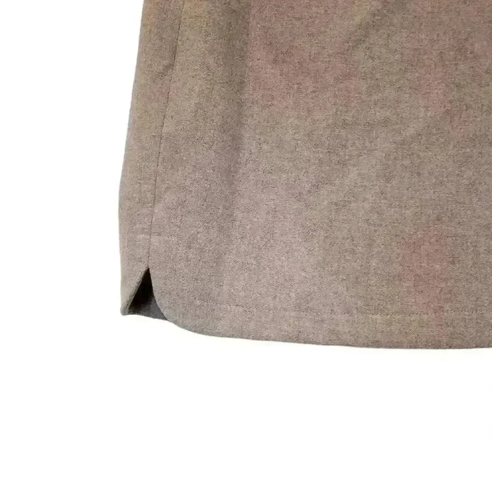 J. Crew Women's Oatmeal Wool/Viscose Lined Straight Pencil Mini Skirt